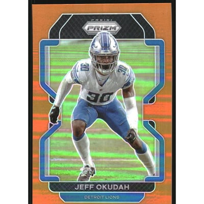 2021 Panini Prizm Prizms Orange #153 Jeff Okudah