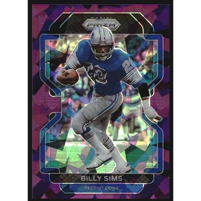 2021 Panini Prizm Prizms Purple Ice #154 Billy Sims