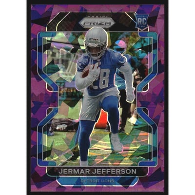 2021 Panini Prizm Prizms Purple Ice #404 Jermar Jefferson