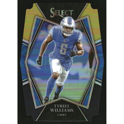 2021 Select Prizm Black and Gold Die Cut #113 Tyrell Williams