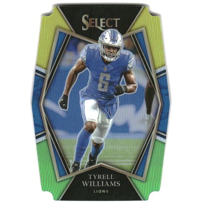2021 Select Prizm Green and Yellow Die Cut #113 Tyrell Williams