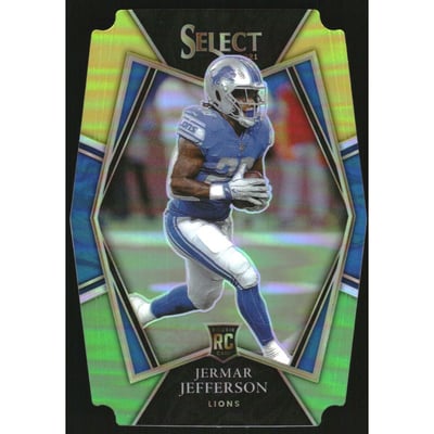2021 Select Prizm Green and Yellow Die Cut #200 Jermar Jefferson