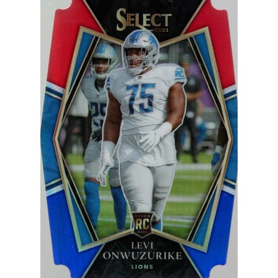 2021 Select Prizm Red and Blue Die Cut #190 Levi Onwuzurike
