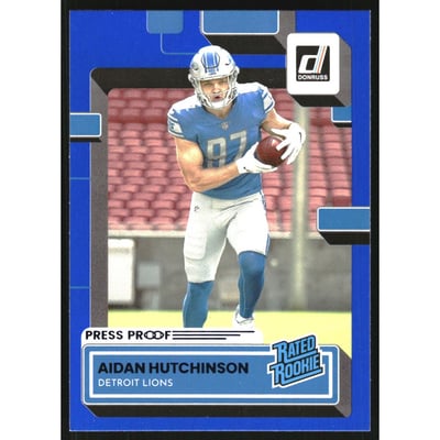 2022 Donruss Press Proof Blue #313 Aidan Hutchinson RR