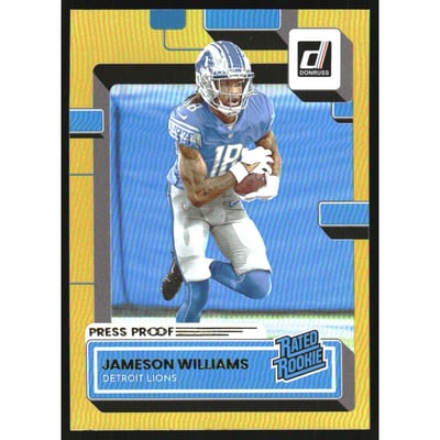 2022 Donruss Press Proof Premium #308 Jameson Williams RR