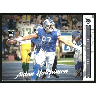 2022 Panini Chronicles Luminance Update Horizontal Rookies Teal #219 Aidan Hutchinson
