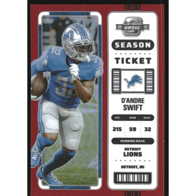 2022 Panini Contenders Optic Red #20 D'Andre Swift