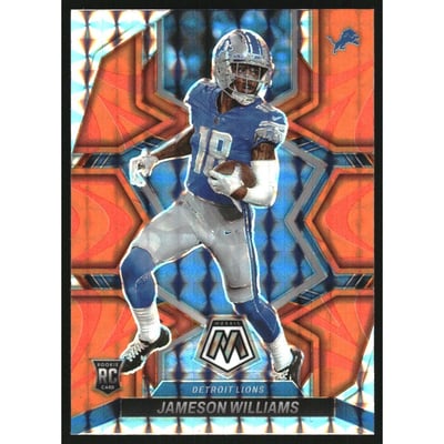 2022 Panini Mosaic Mosaic Reactive Orange #316 Jameson Williams
