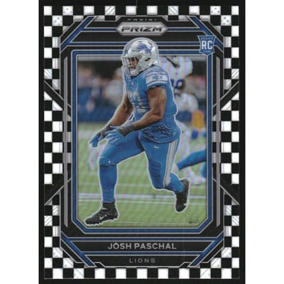 2022 Panini Prizm Prizms Black and White Checker #389 Josh Paschal