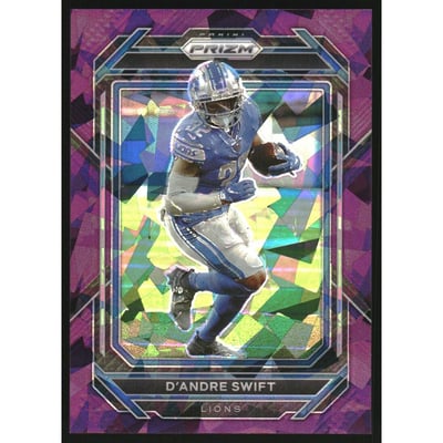 2022 Panini Prizm Prizms Purple Ice #96 D'Andre Swift