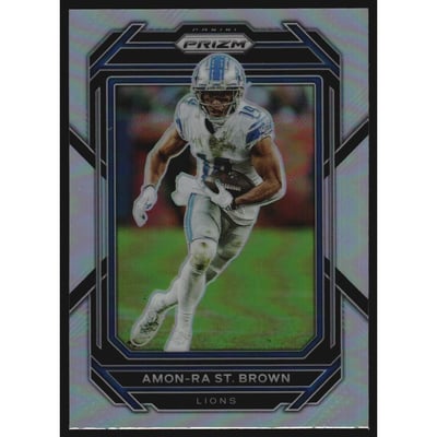 2022 Panini Prizm Prizms Silver #98 Amon-Ra St. Brown