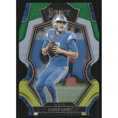 2022 Select Prizm Green and Yellow Die Cut #134 Jared Goff