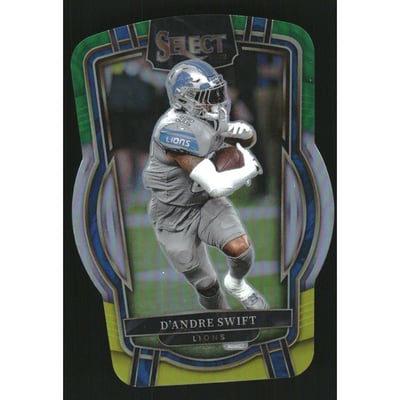2022 Select Prizm Green and Yellow Die Cut #269 D'Andre Swift