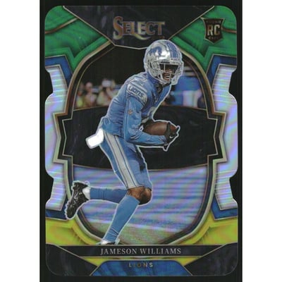 2022 Select Prizm Green and Yellow Die Cut #57 Jameson Williams