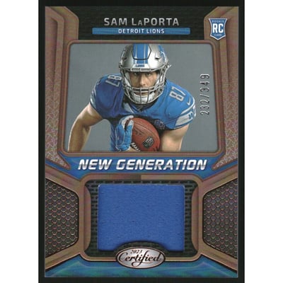 2023 Certified New Generation Jerseys Mirror Bronze #17 Sam LaPorta