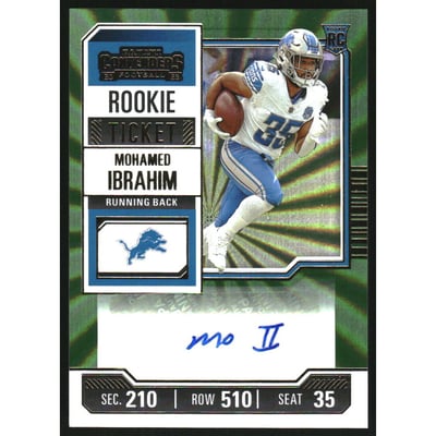 2023 Panini Contenders Opening Kickoff Ticket #253 Mohamed Ibrahim AU