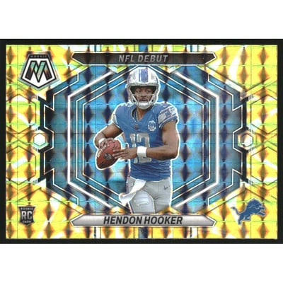 2023 Panini Mosaic NFL Debut Mosaic Reactive Yellow #1 Hendon Hooker