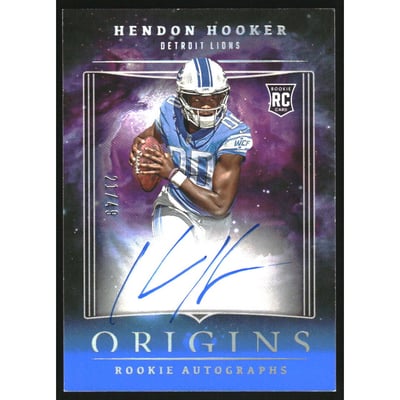 2023 Panini Origins Rookie Autographs Blue #4 Hendon Hooker