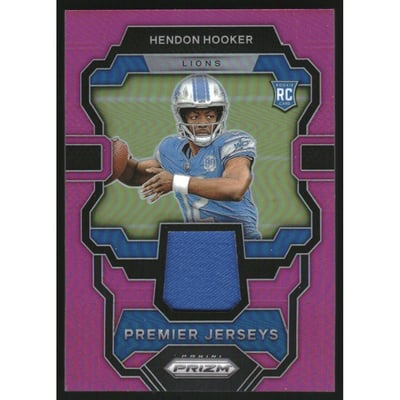 2023 Panini Prizm Premier Jerseys Pink #5 Hendon Hooker