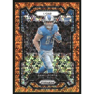 2023 Panini Prizm Prizms Orange Disco #332 Sam LaPorta