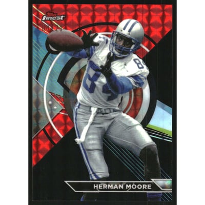 2023 Topps Composite Finest Black Red Geometric Refractors #184 Herman Moore