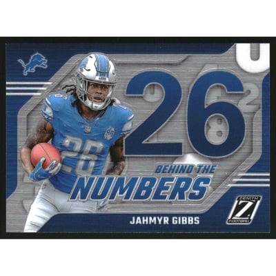 2023 Zenith Behind the Numbers #9 Jahmyr Gibbs