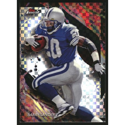 2024 Finest Checkerboard Refractors #117 Barry Sanders