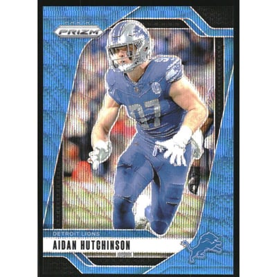 2024 Panini Prizm Prizms Blue Wave #97 Aidan Hutchinson