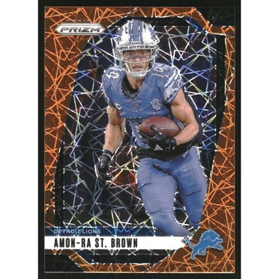 2024 Panini Prizm Prizms Lazer #95 Amon-Ra St. Brown
