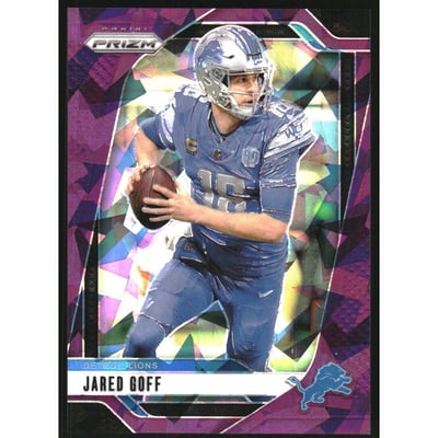 2024 Panini Prizm Prizms Purple Ice #92 Jared Goff