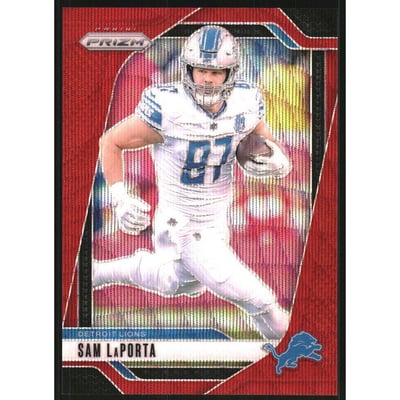 2024 Panini Prizm Prizms Red Wave #96 Sam LaPorta