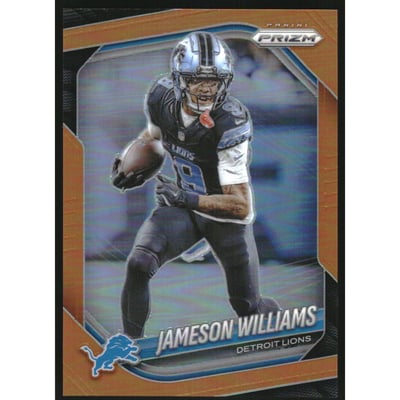 2025 Panini Prizm Prizms Orange #276 Jameson Williams