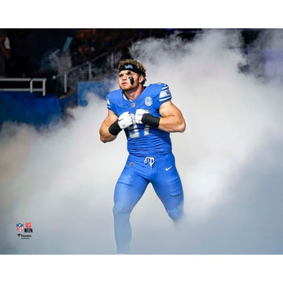 Aidan Hutchinson Detroit Lions Unsigned Fanatics Authentic Pre-Game Entrance Photograph