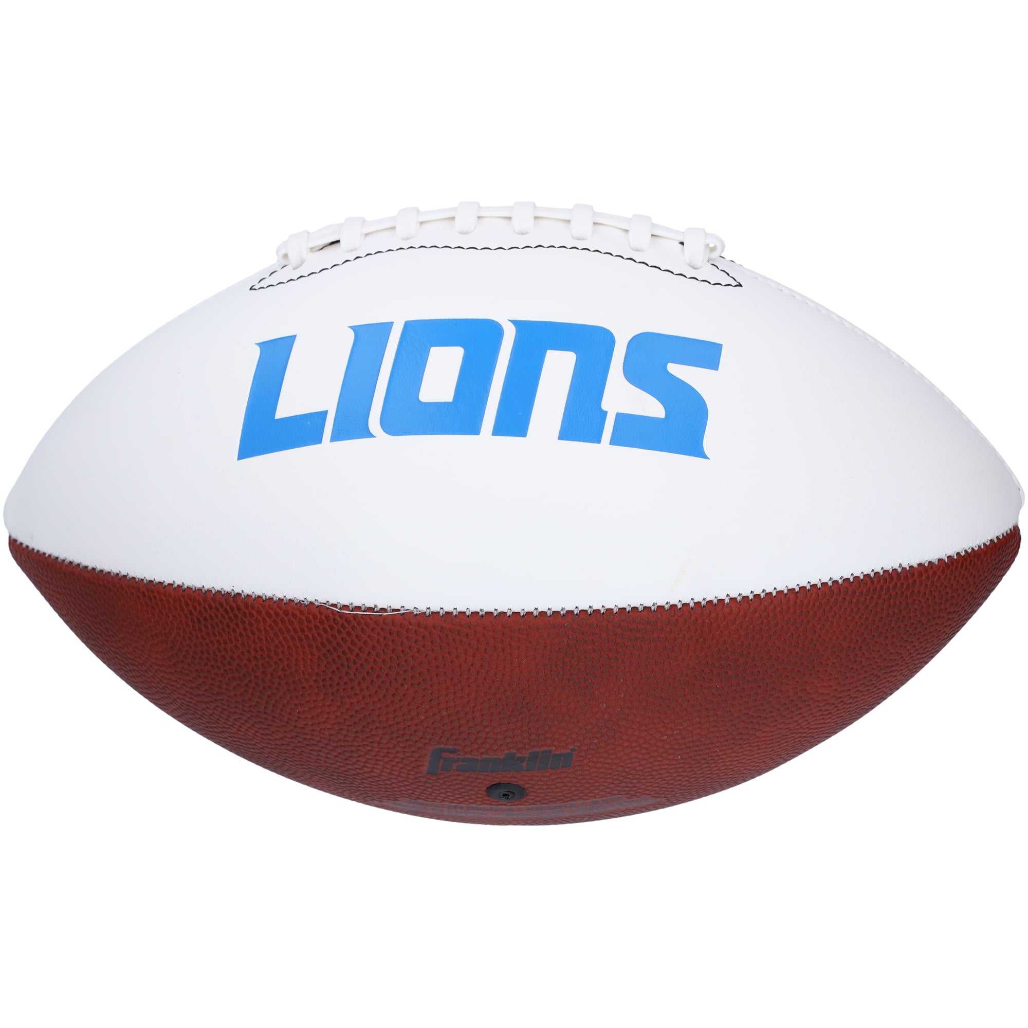 Barry Sanders Detroit Lions Autographed Franklin White Panel Football