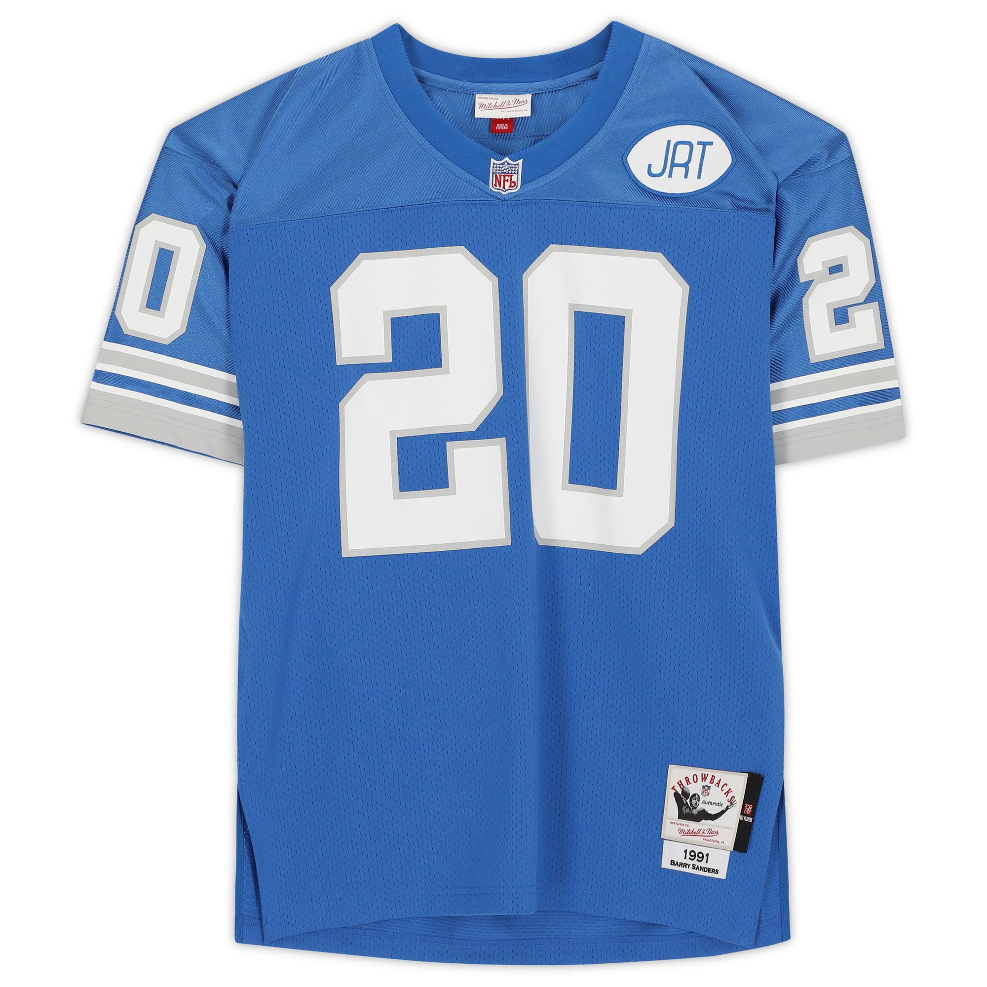 Barry Sanders Detroit Lions Autographed Light Blue Mitchell & Ness Authentic Jersey with "Lion King" Inscription