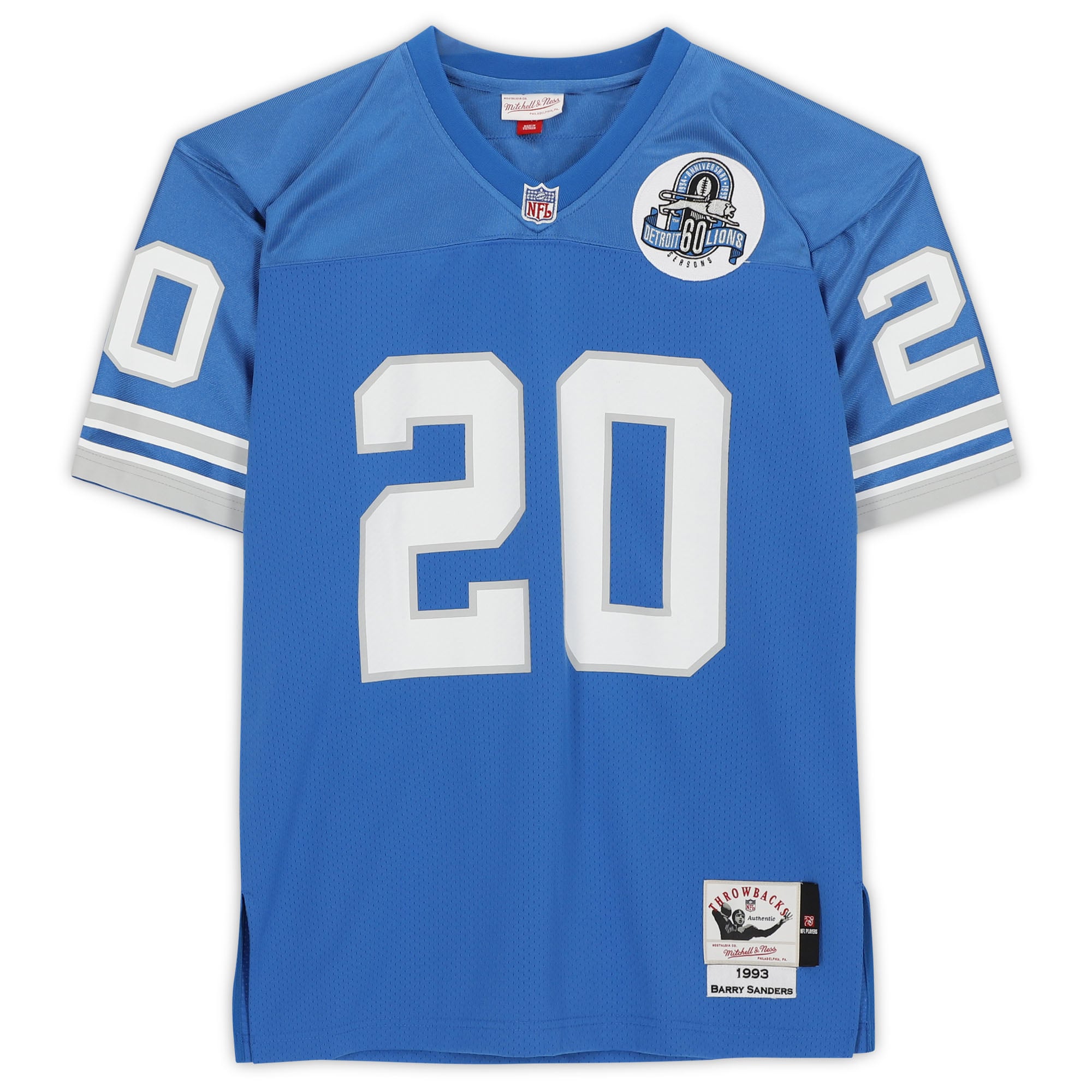 Barry Sanders Detroit Lions Autographed Light Blue Mitchell & Ness Authentic Jersey
