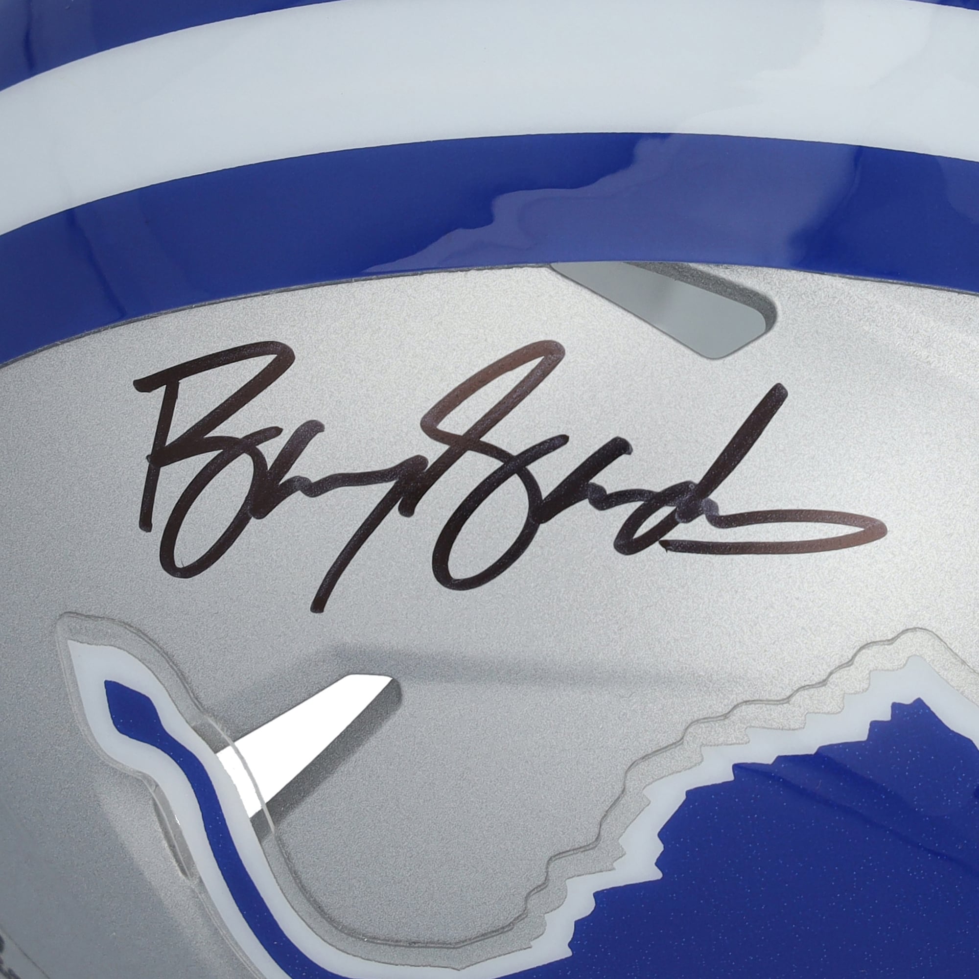 Barry Sanders Detroit Lions Autographed Riddell 1983-2002 Throwback Speed Mini Helmet