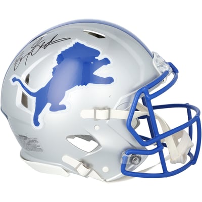 Barry Sanders Detroit Lions Autographed Fanatics Authentic Riddell 1983-2022 Throwback Speed Authentic Helmet