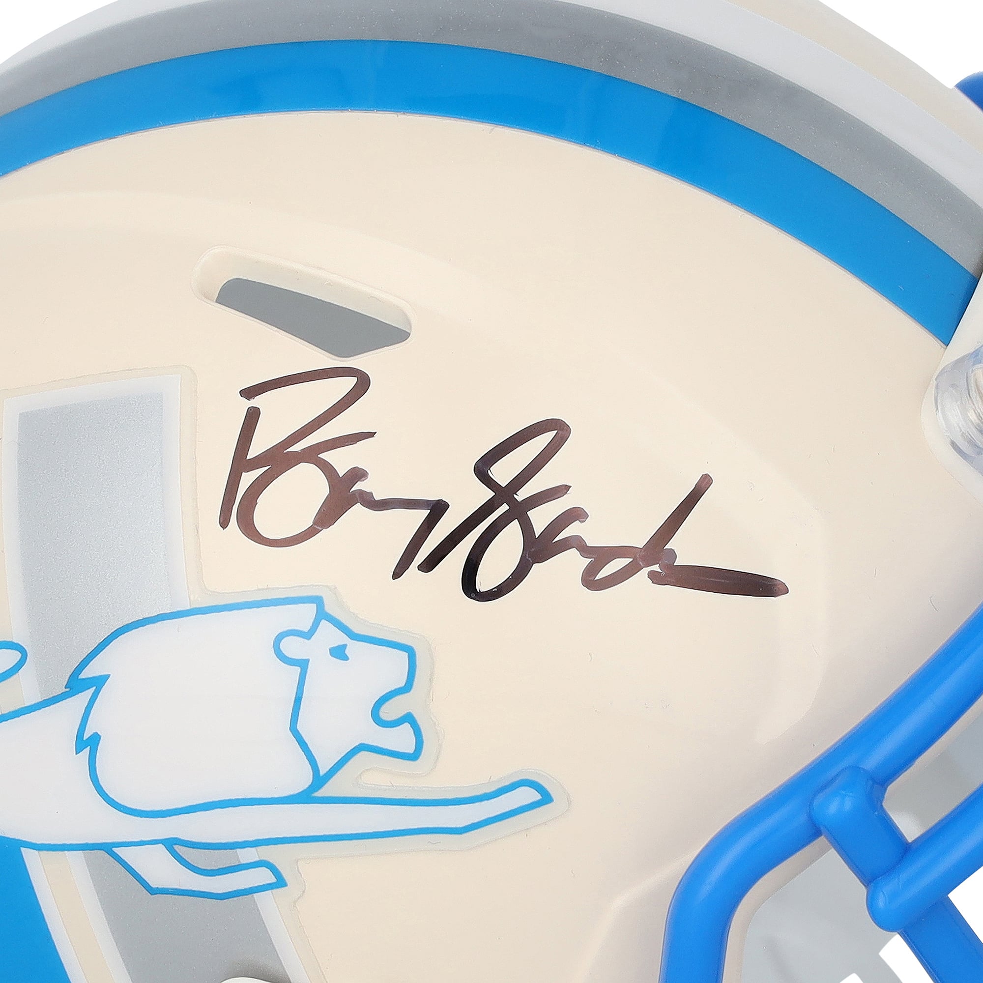 Barry Sanders Detroit Lions Autographed Riddell Retro Speed Mini Helmet