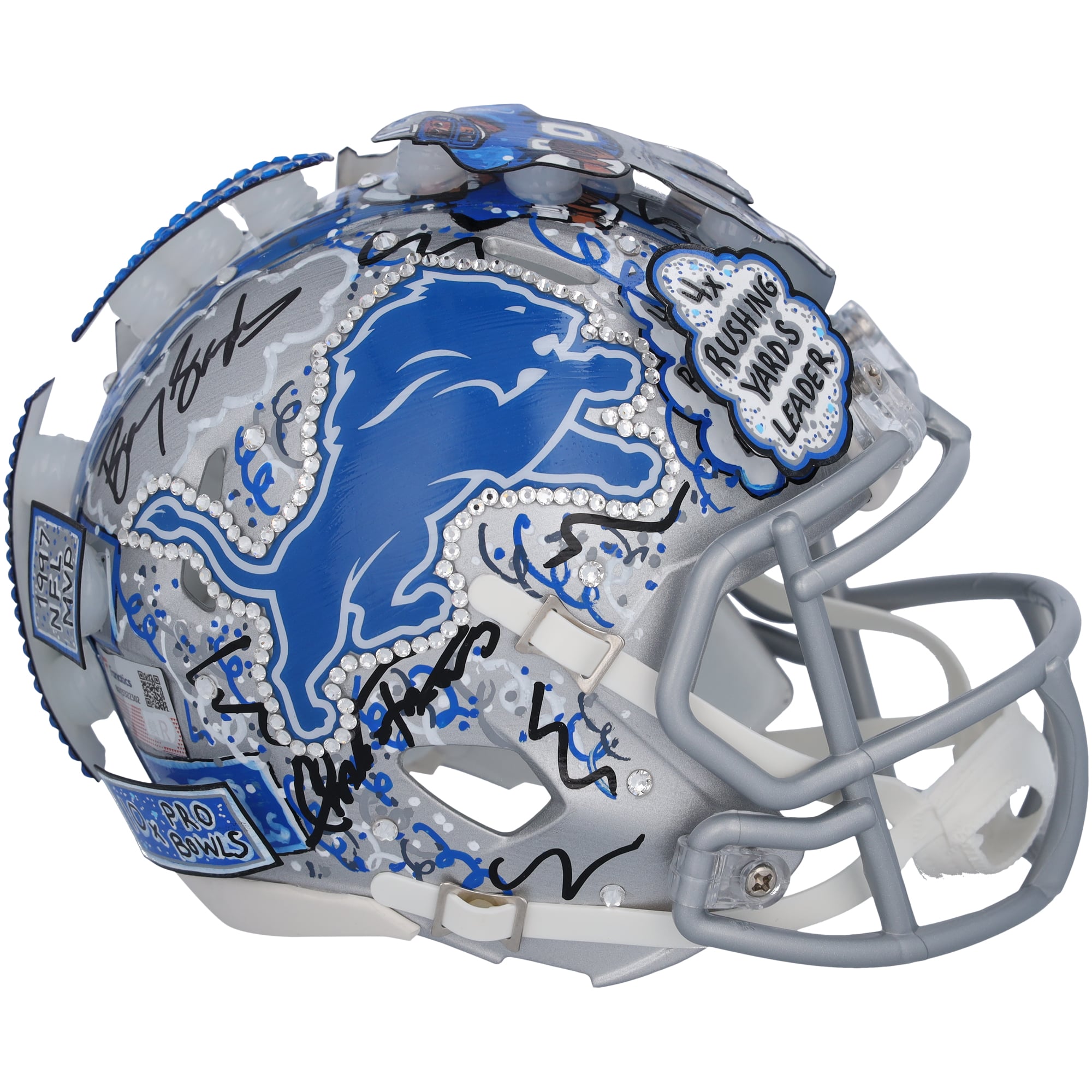 Casque De Football Mini Riddell Speed - Detroit Lions 2024 - 5 Cm - Produit Officiel NFL - 4