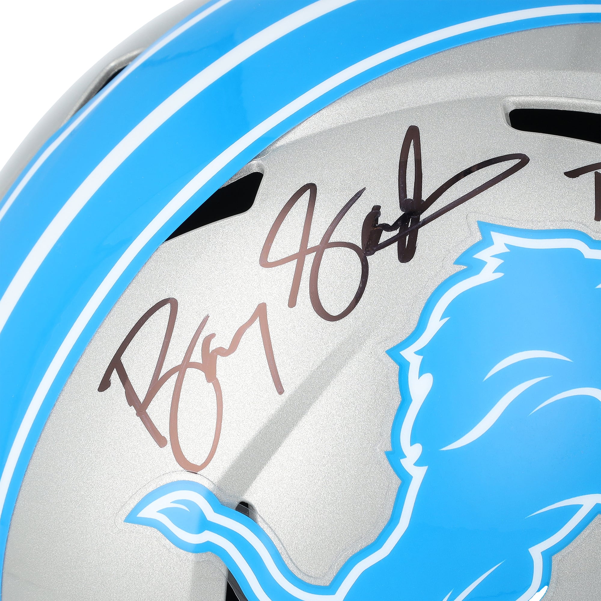 Barry Sanders Detroit Lions Autographed Riddell Speed Replica Helmet with "Lion King" Inscription