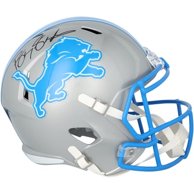 Barry Sanders Detroit Lions Autographed Fanatics Authentic Riddell Speed Replica Helmet