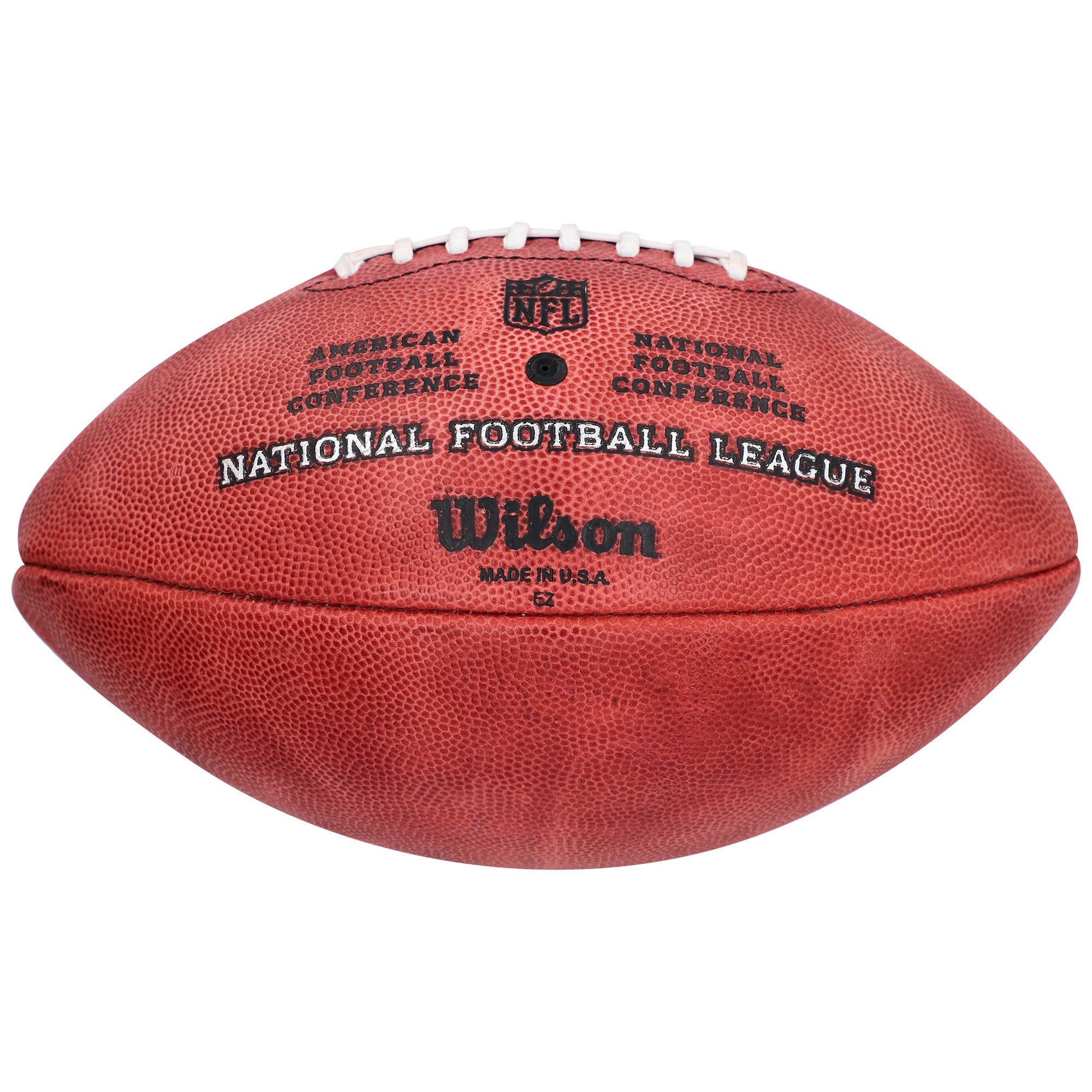 Ballon de football professionnel Wilson Duke en couleur autographié par Barry Sanders des Detroit Lions avec l'inscription « HOF 04 »