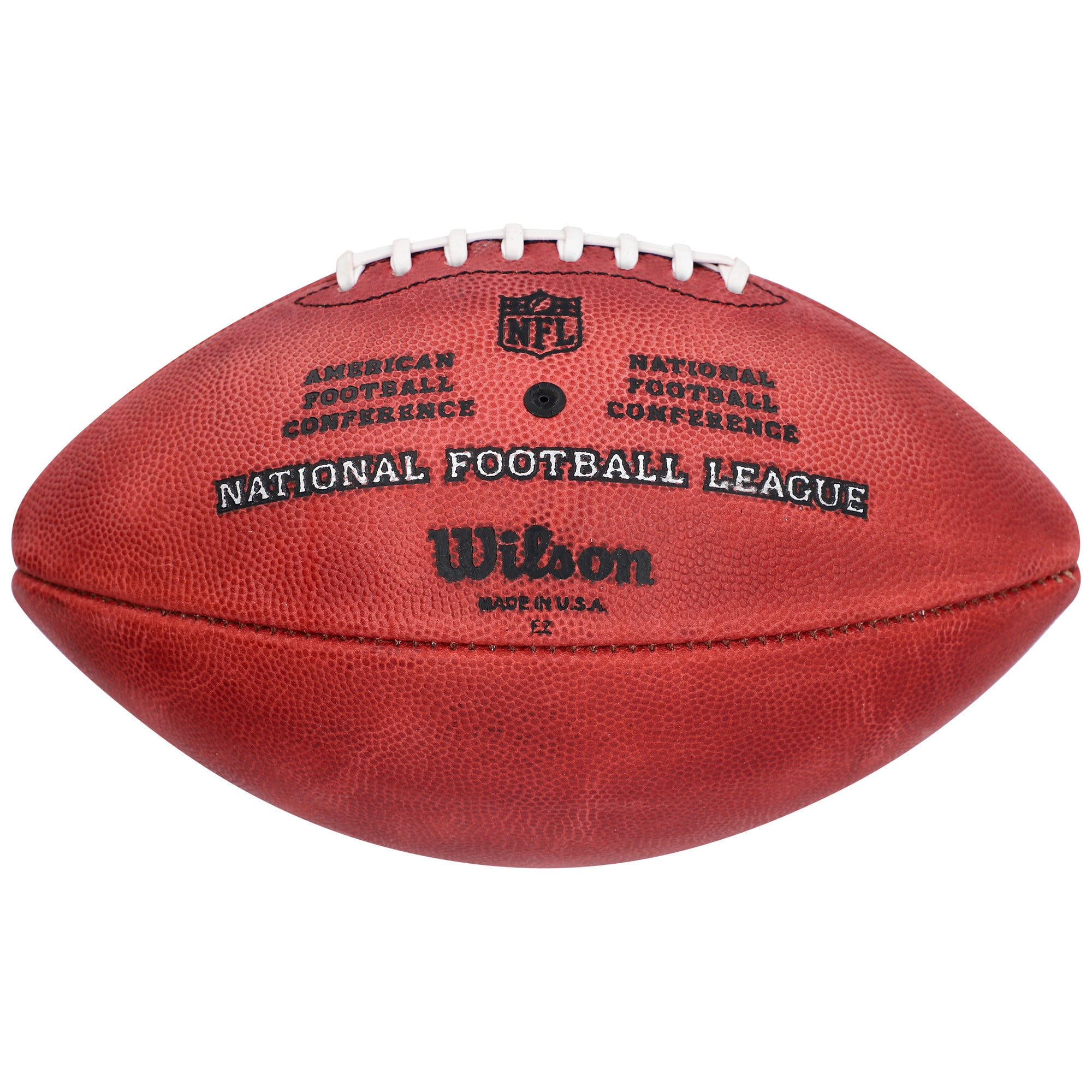 Ballon de football professionnel Wilson Duke dédicacé par Barry Sanders des Detroit Lions avec l'inscription « Le Roi Lion »