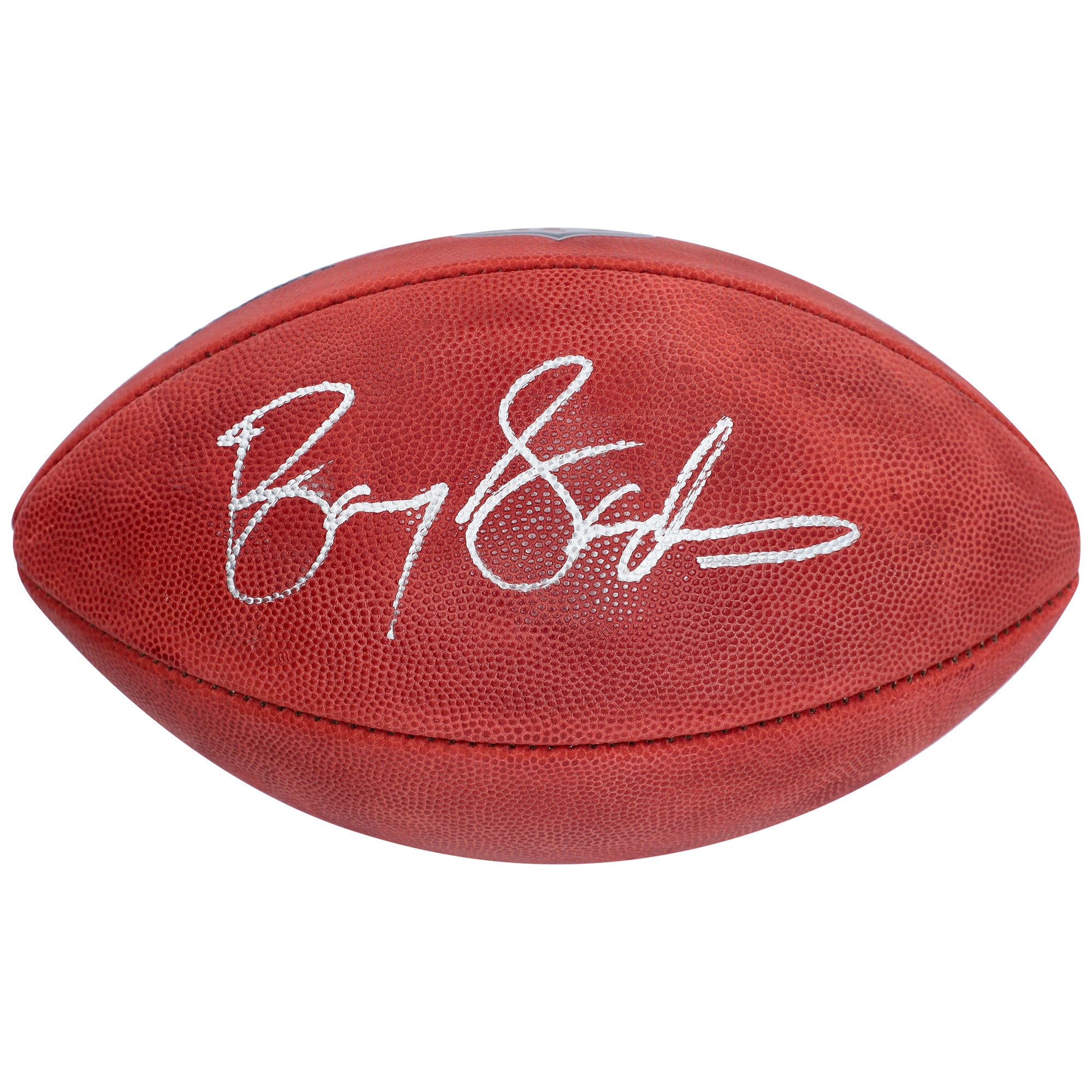Ballon de football professionnel Wilson Duke dédicacé par Barry Sanders des Detroit Lions