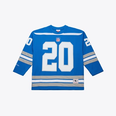 Barry Sanders Detroit Lions Mitchell & Ness Blue Maxxed Out Fashion Hockey Jersey