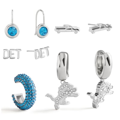 BaubleBar Detroit Lions Mixed Earring Set
