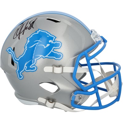 Calvin Johnson Detroit Lions Autographed Fanatics Authentic Riddell 2024 Speed Replica Helmet