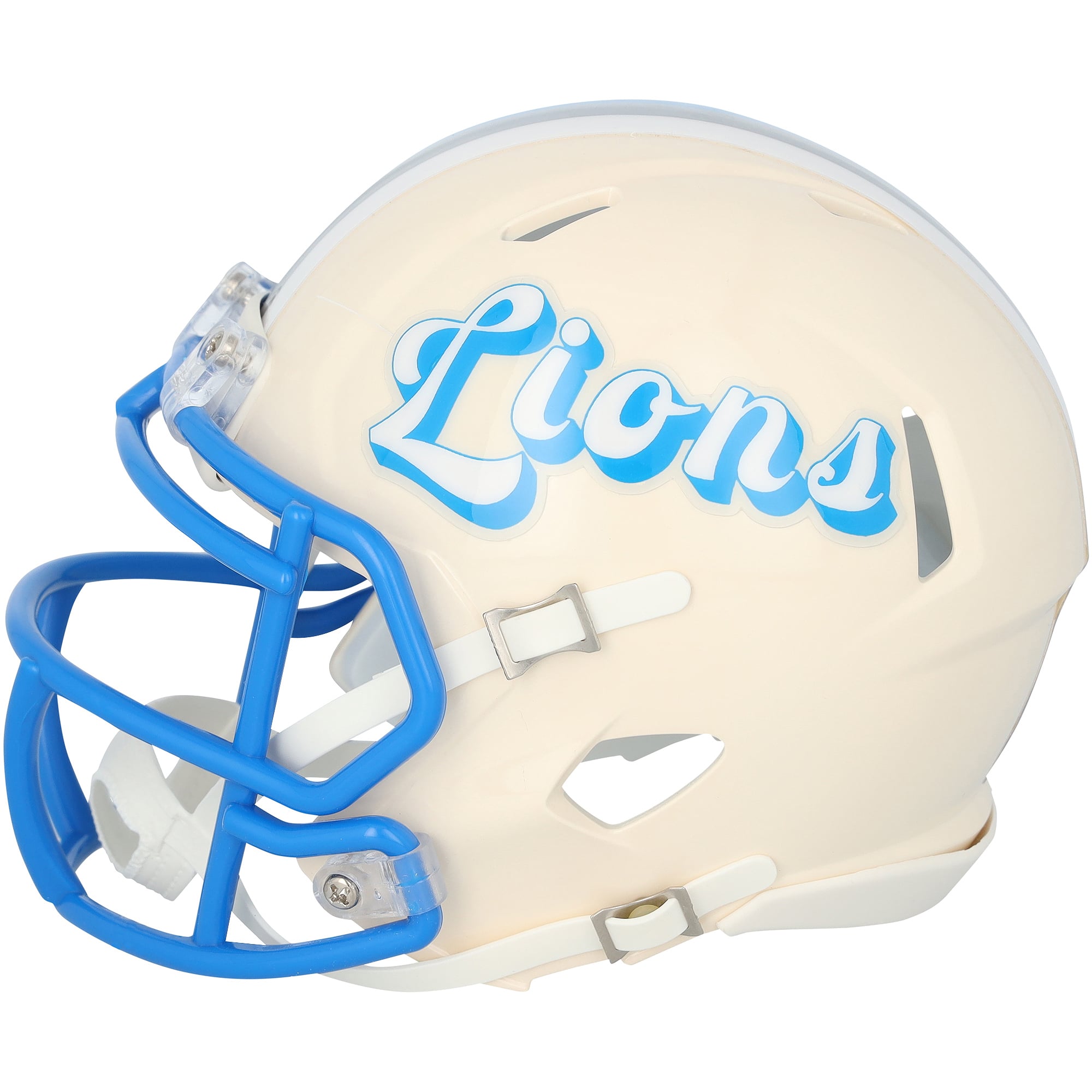 Mini-casque Riddell Retro Speed ​​autographié par Calvin Johnson (Detroit Lions)