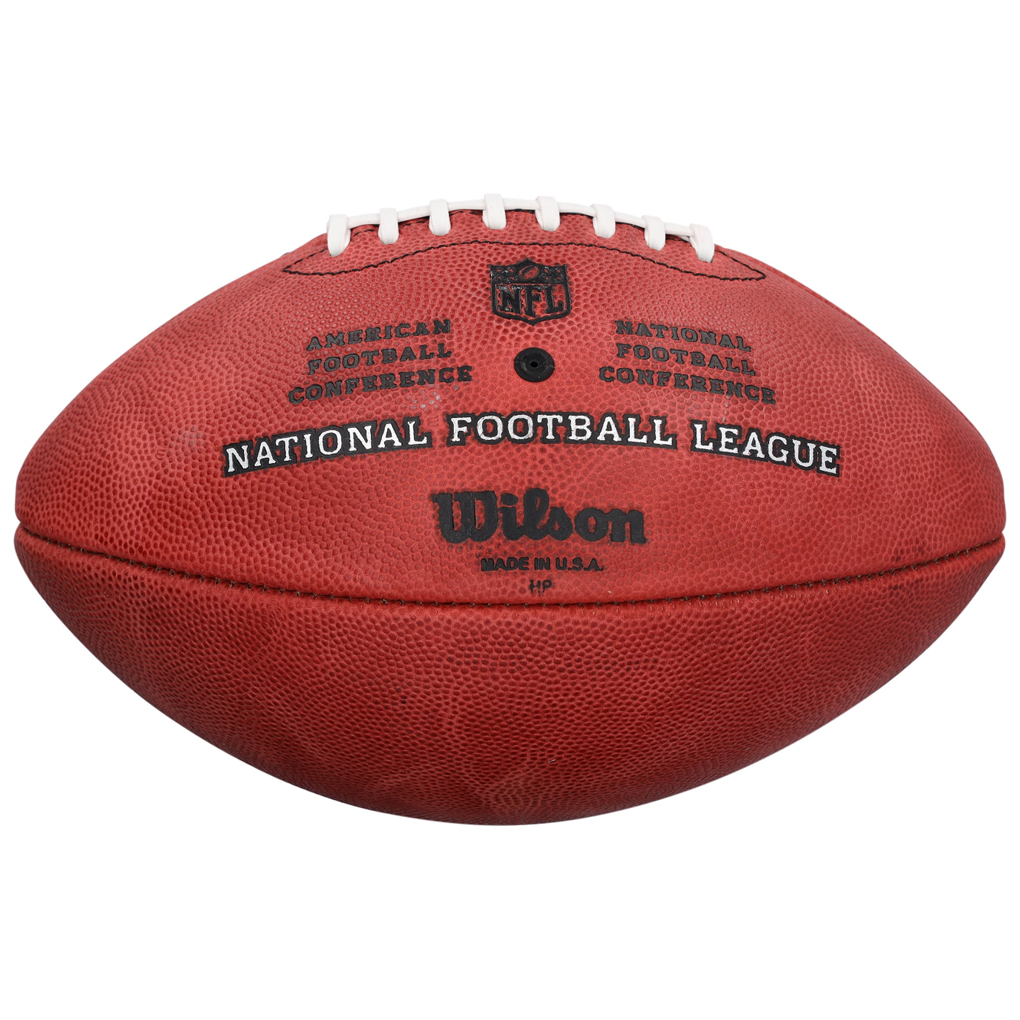 Ballon de football Wilson Duke en couleur autographié par Calvin Johnson des Detroit Lions
